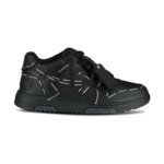 OFF-WHITE Out Of Office OOO low Tops Sartorial Stitching Black Black