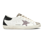 Golden Goose Super Star - White Black Cream Glitter