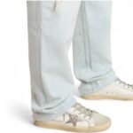 Golden Goose Super-Star Sabot with a platinum glitter star and suede tongue - Image 3
