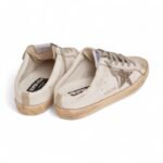 Golden Goose Super-Star Sabot with a platinum glitter star and suede tongue - Image 5