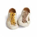 Golden Goose Women's True-Star in white nappa leather with gold star and beige suede heel tab - Image 3