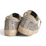 Golden Goose Women's Super-Star in silver glitter with ice-gray suede star - Image 4