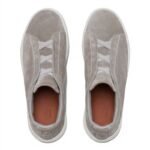 Zegna Suede Triple Stitch Grey Men's - Image 4