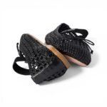Miu Miu Woven Nappa Leather Ballerinas in Black - Image 3