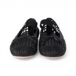 Miu Miu Woven Nappa Leather Ballerinas in Black - Image 4