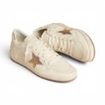 Golden Goose Ball Star in white leather with crystal star and metallic heel tab - Image 2