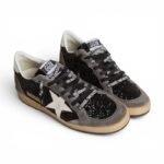Golden Goose Women's gray and black Ball Star LTD in glitter with Skins - Image 2