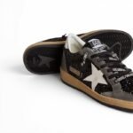 Golden Goose Women's gray and black Ball Star LTD in glitter with Skins - Image 3