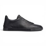 Zegna Triple Stitch Low Triple Black