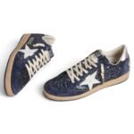 Golden Goose Ball Star in Blue with leather star and metallic leather heel tab - Image 3