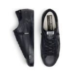 Golden Goose Super-Star in black nappa with black suede star and heel tab - Image 3