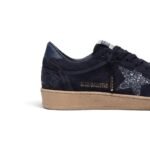 Golden Goose Ball Star in dark blue suede with dark blue glitter star - Image 4