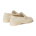 Loro Piana Summer Walk Suede Nougat Loafers - Image 6